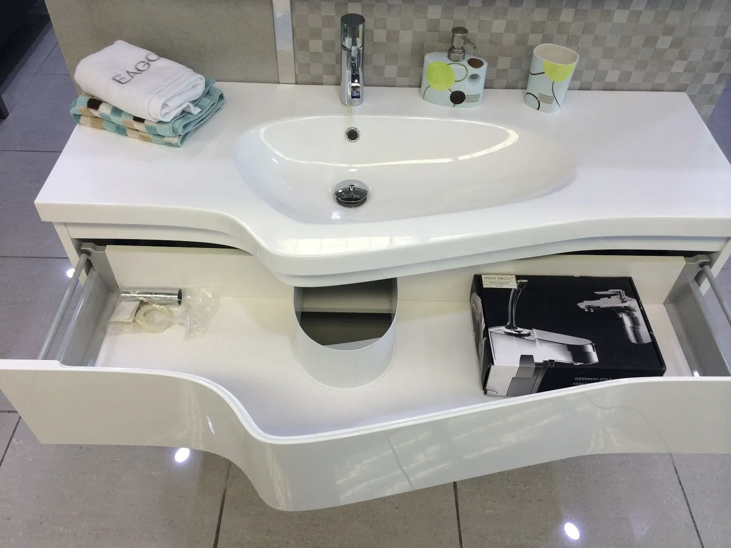 Aquamoon Alba 48 Modern Bathroom Vanity Set - White