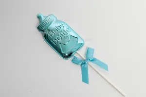 Baby Shower Blue & Pink Bottle Cake Topper
