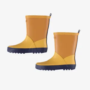 Bottes de pluie imperméables jaunes à blocs de couleur || Color-blocked yellow waterproof rain boots