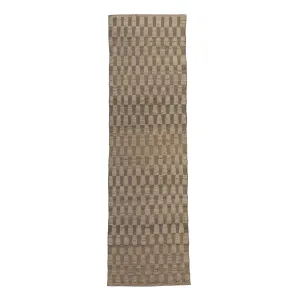 Brown Zameen Transitional Wool Rug - 3'3" x 12'3"
