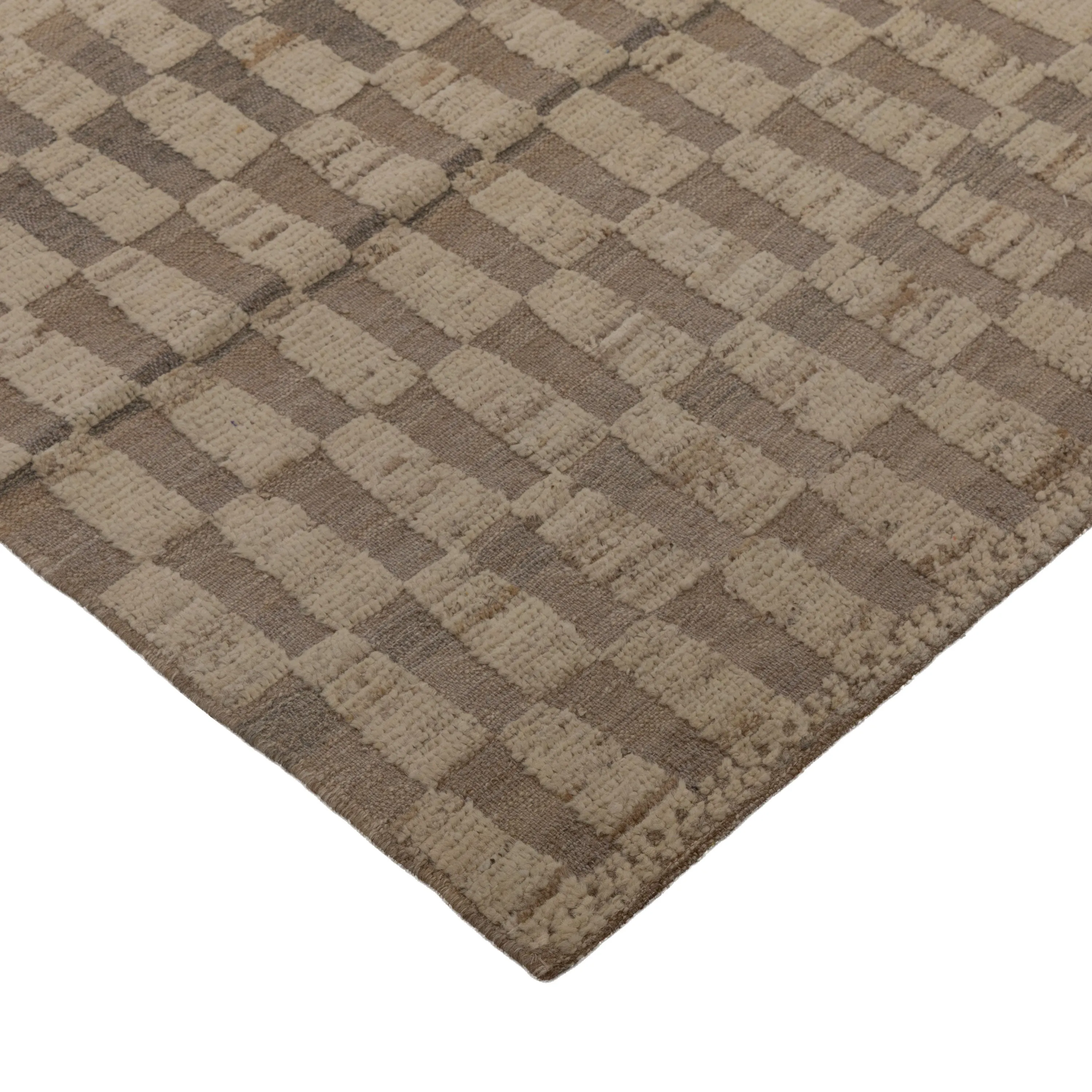 Brown Zameen Transitional Wool Rug - 3'3" x 12'3"