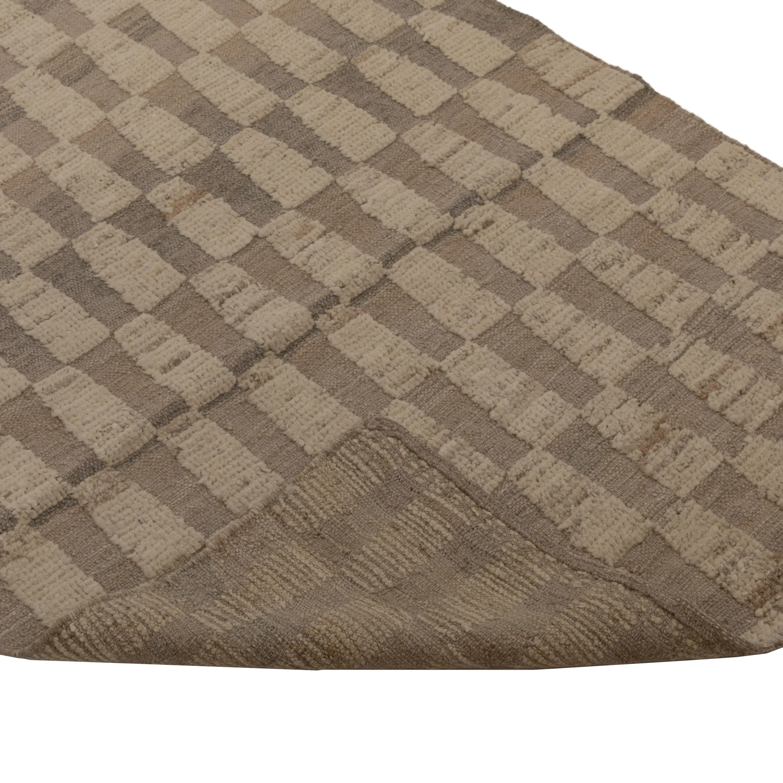 Brown Zameen Transitional Wool Rug - 3'3" x 12'3"