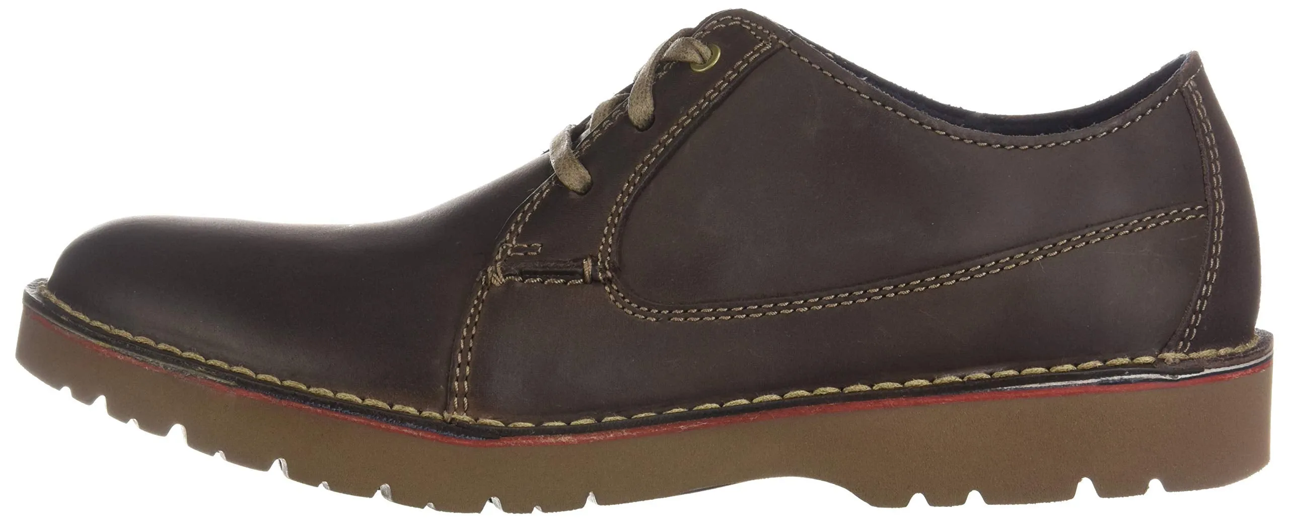 Clarks Men's Vargo Plain Oxford, Dark Brown Leather