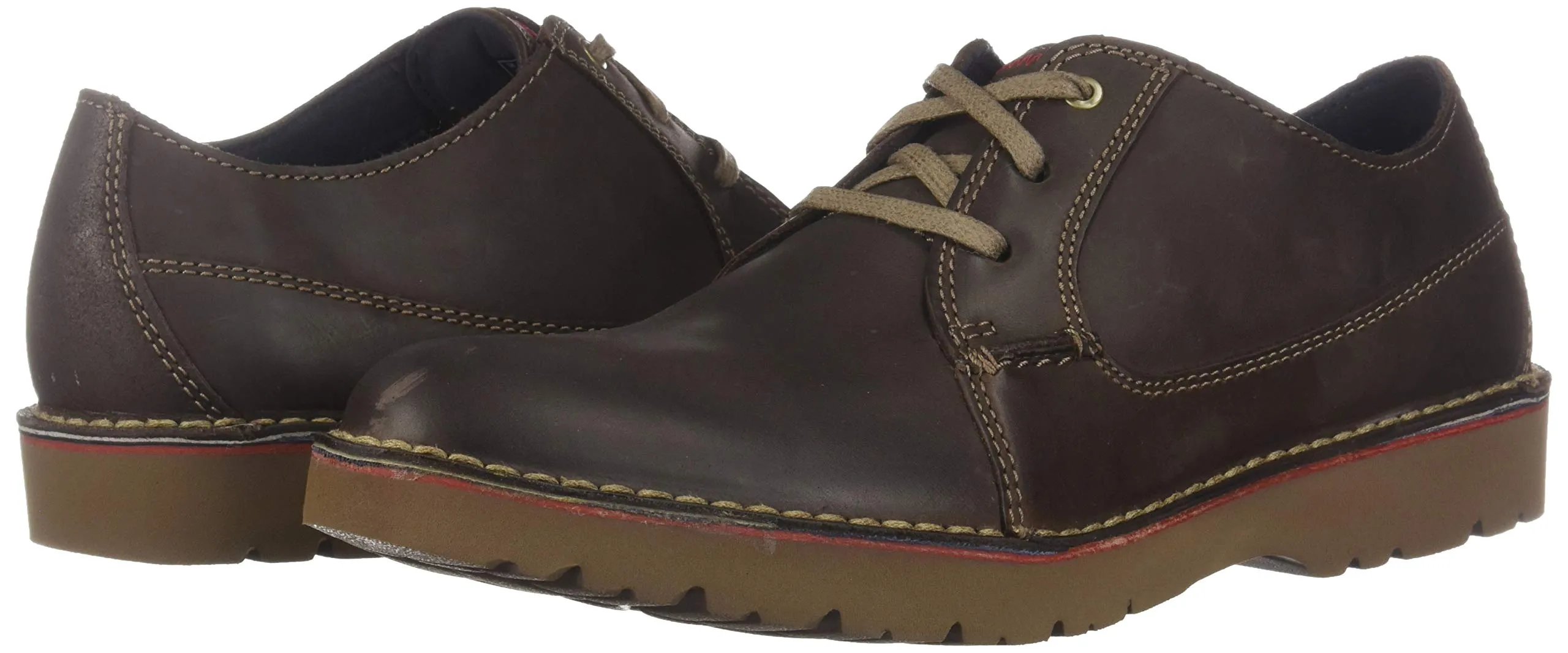 Clarks Men's Vargo Plain Oxford, Dark Brown Leather