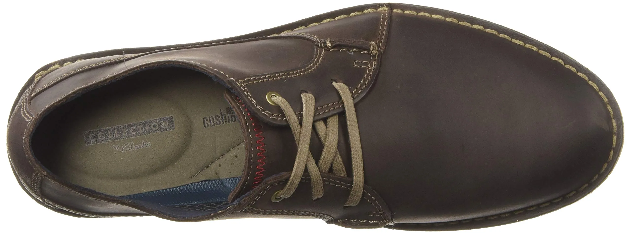 Clarks Men's Vargo Plain Oxford, Dark Brown Leather