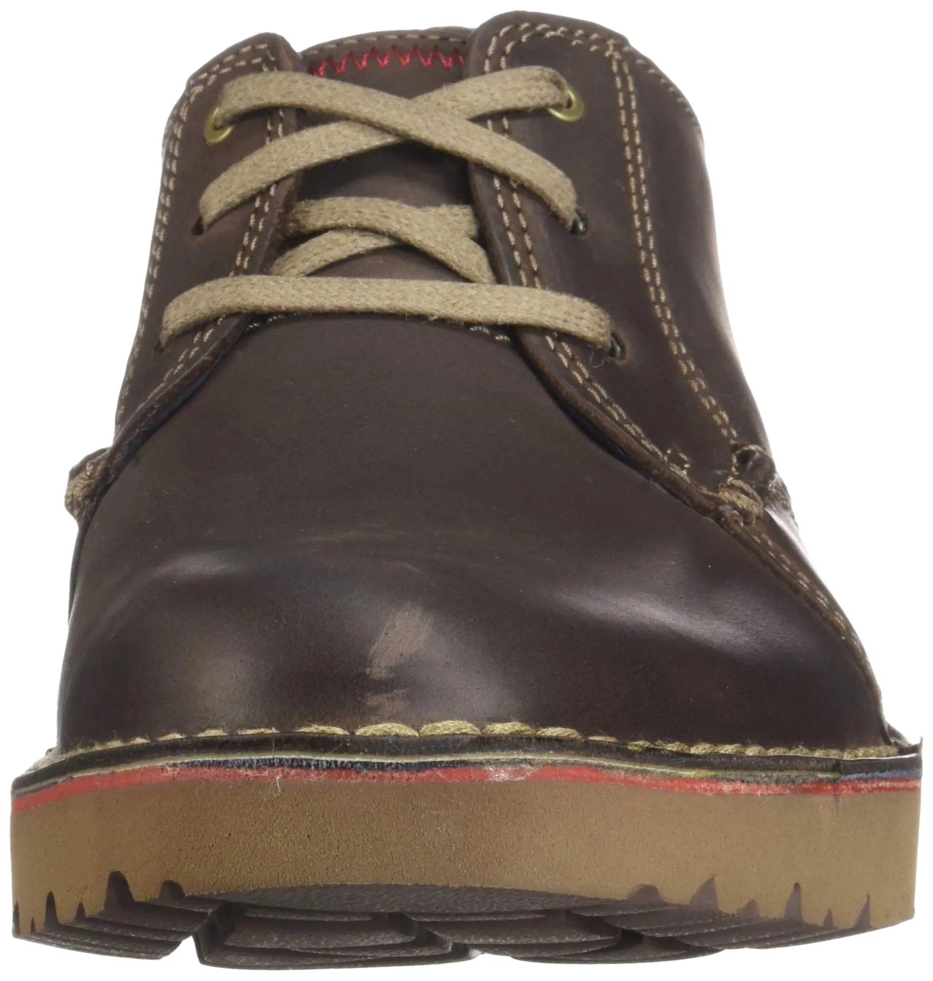 Clarks Men's Vargo Plain Oxford, Dark Brown Leather