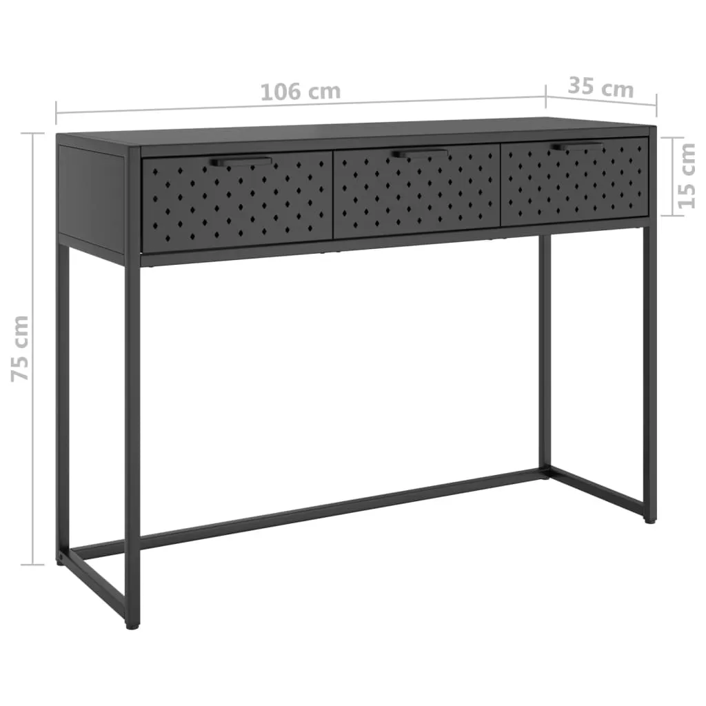 Console Table Anthracite 106x35x75 cm Steel