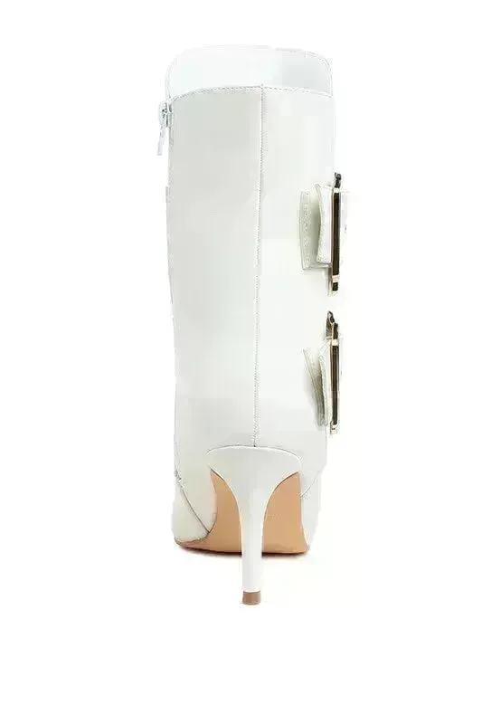 Ebera Chunky Buckle Strap Ankle Boots