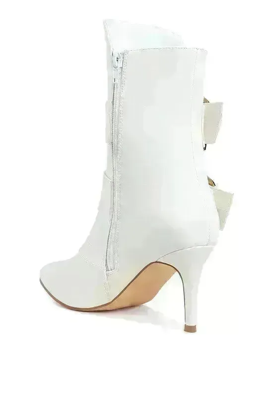 Ebera Chunky Buckle Strap Ankle Boots