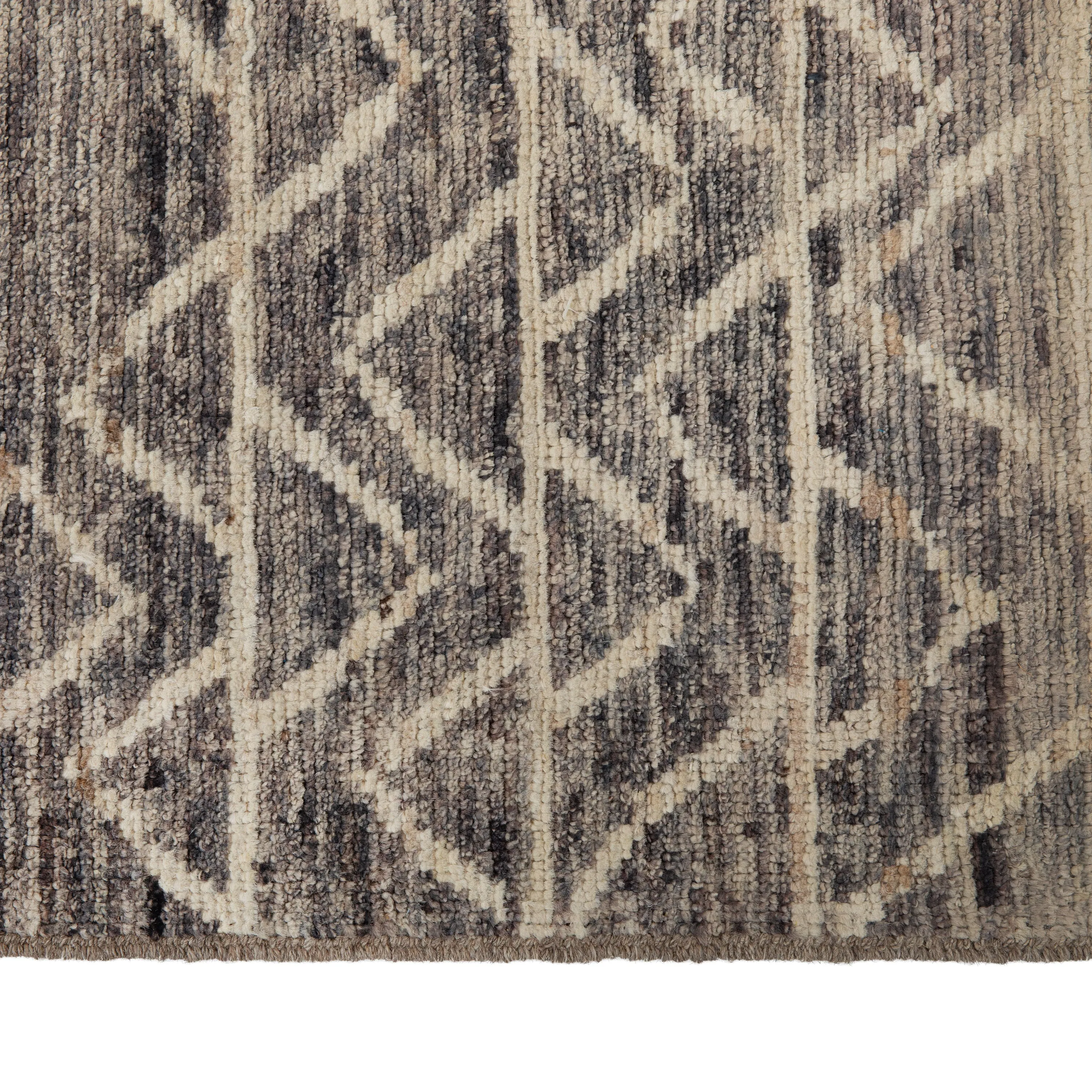 Grey Zameen Transitional Wool Runner - 3'1" x 10'3"