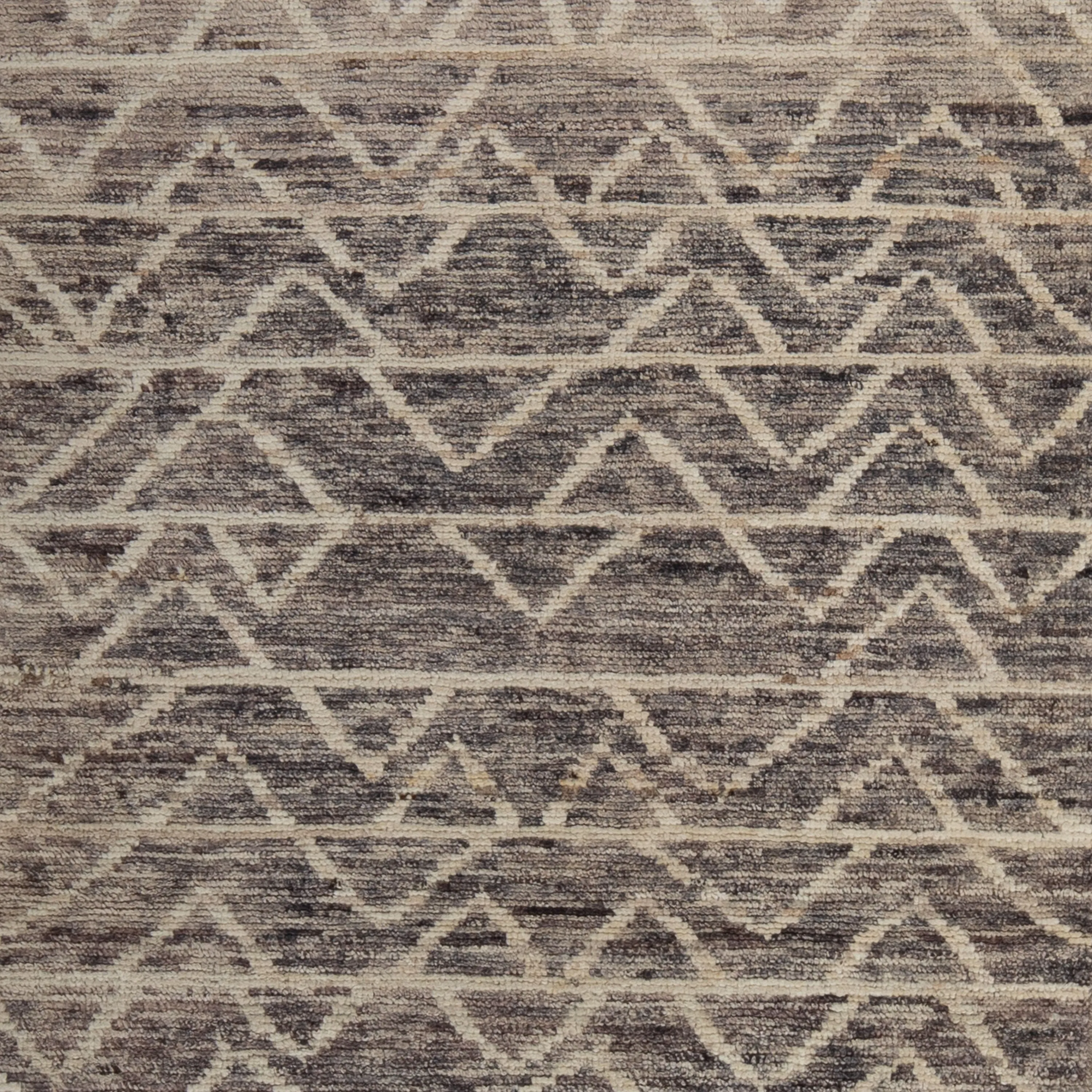 Grey Zameen Transitional Wool Runner - 3'1" x 10'3"