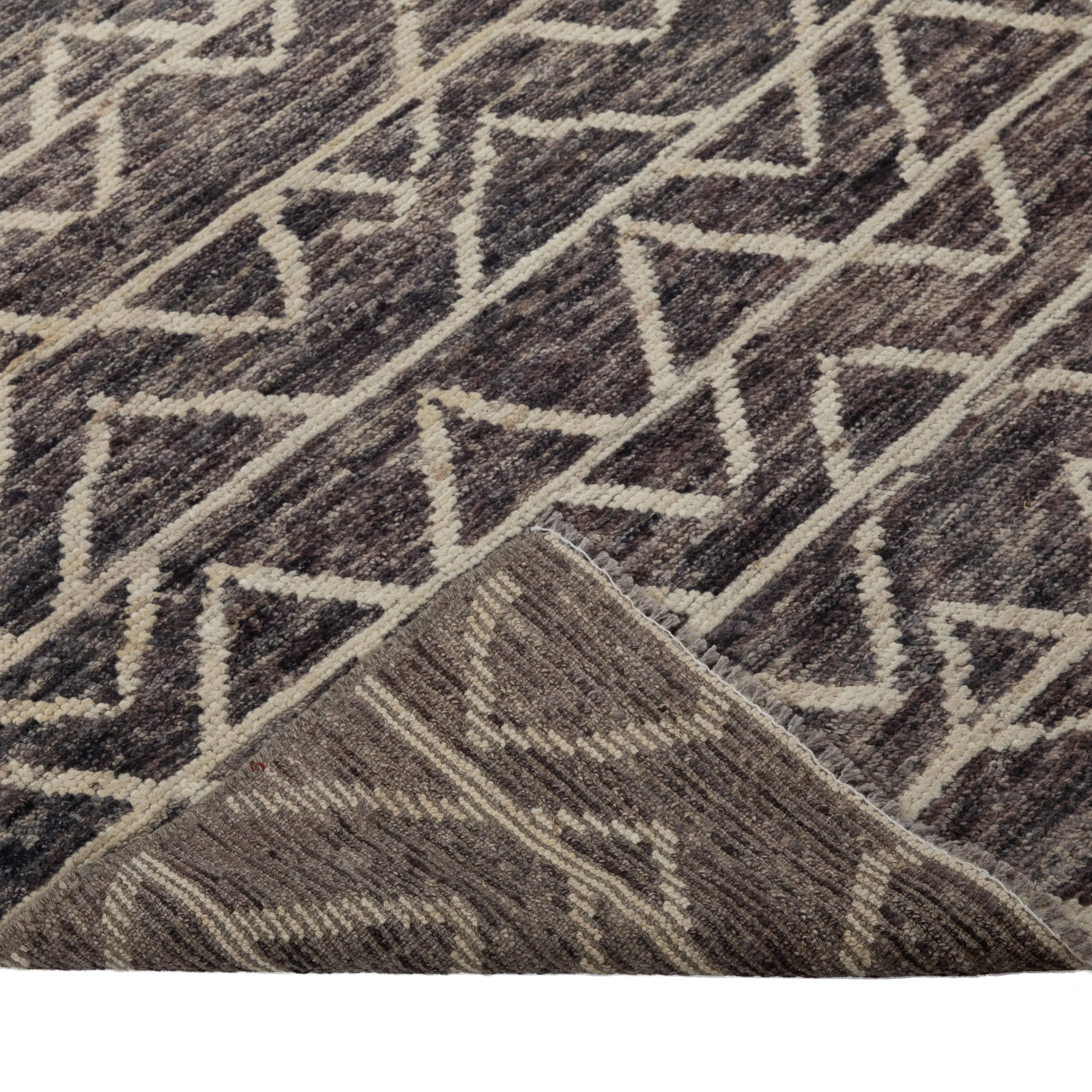 Grey Zameen Transitional Wool Runner - 3'1" x 10'3"