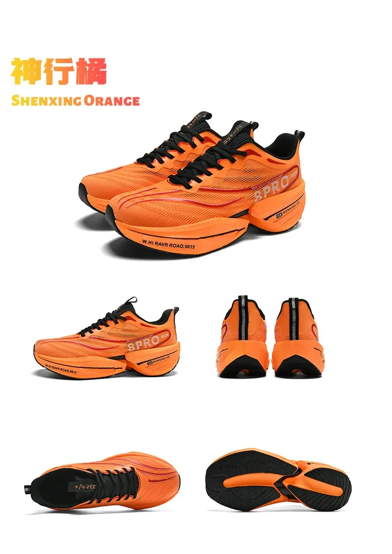 Marathon Air Cushion Carbon Plate Sports Running Shoes Men Breathable Lightweight Women Comfortable Nonskid Speciality Sneakers