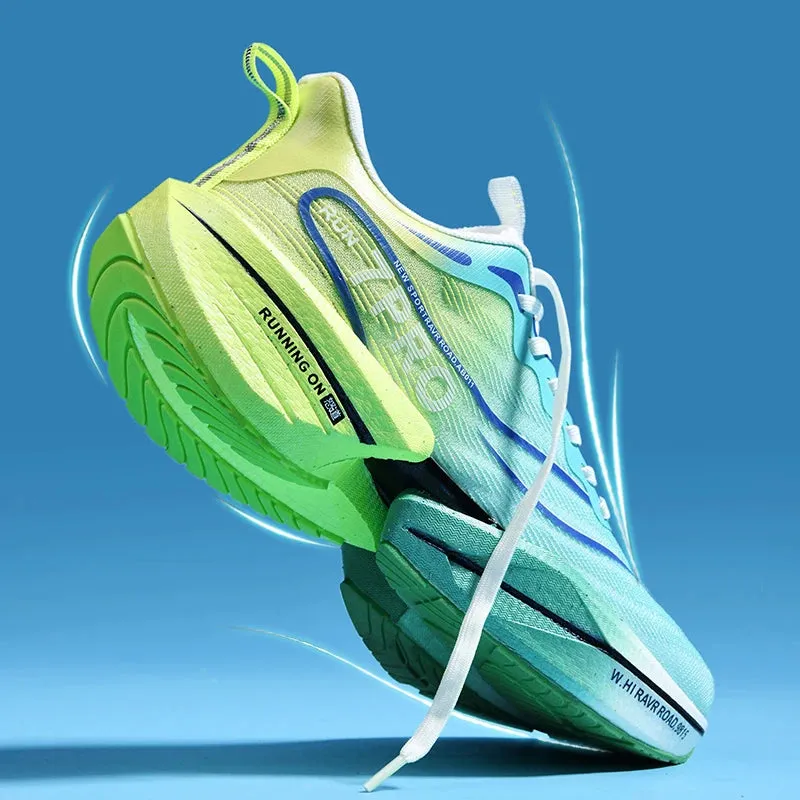 Marathon Air Cushion Carbon Plate Sports Running Shoes Men Breathable Lightweight Women Comfortable Nonskid Speciality Sneakers