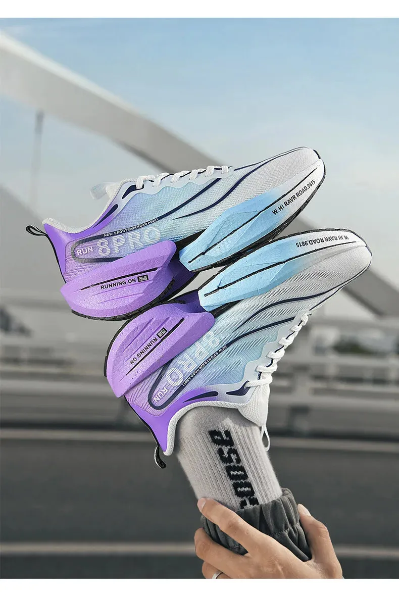 Marathon Air Cushion Carbon Plate Sports Running Shoes Men Breathable Lightweight Women Comfortable Nonskid Speciality Sneakers