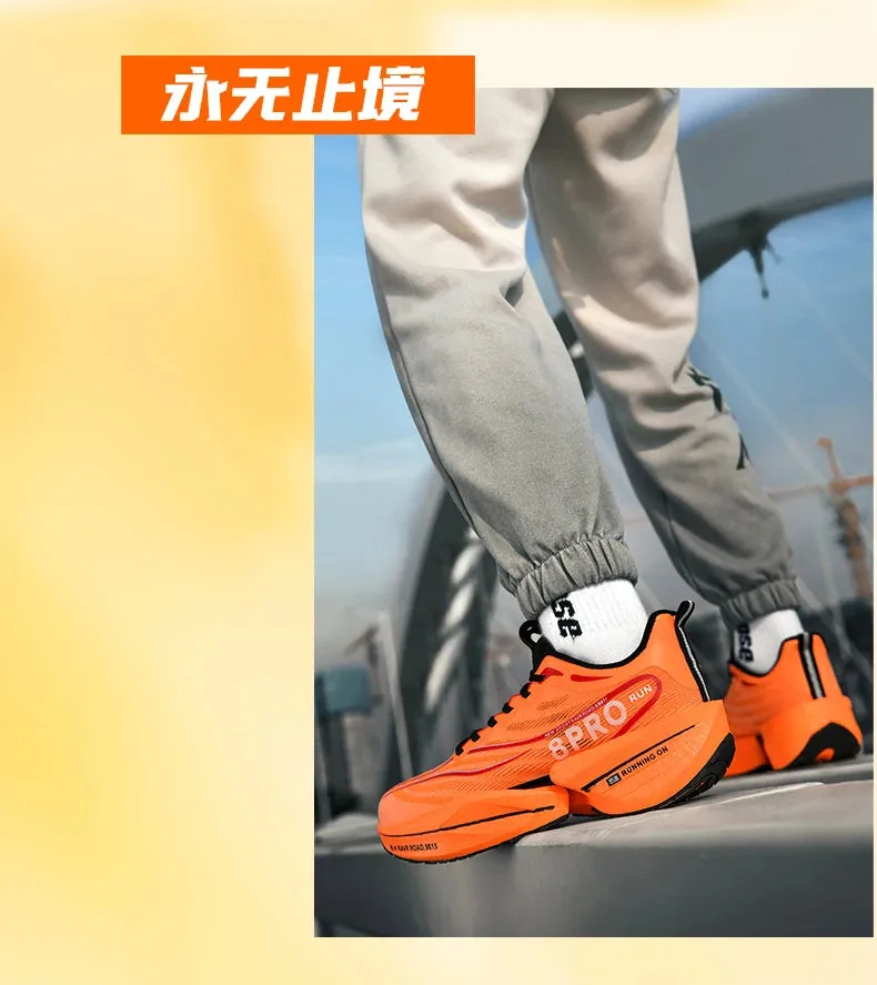 Marathon Air Cushion Carbon Plate Sports Running Shoes Men Breathable Lightweight Women Comfortable Nonskid Speciality Sneakers