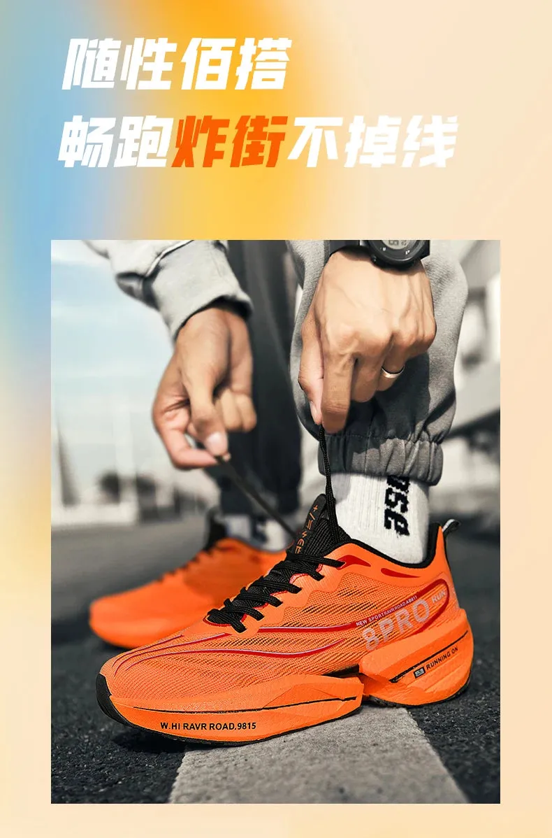Marathon Air Cushion Carbon Plate Sports Running Shoes Men Breathable Lightweight Women Comfortable Nonskid Speciality Sneakers