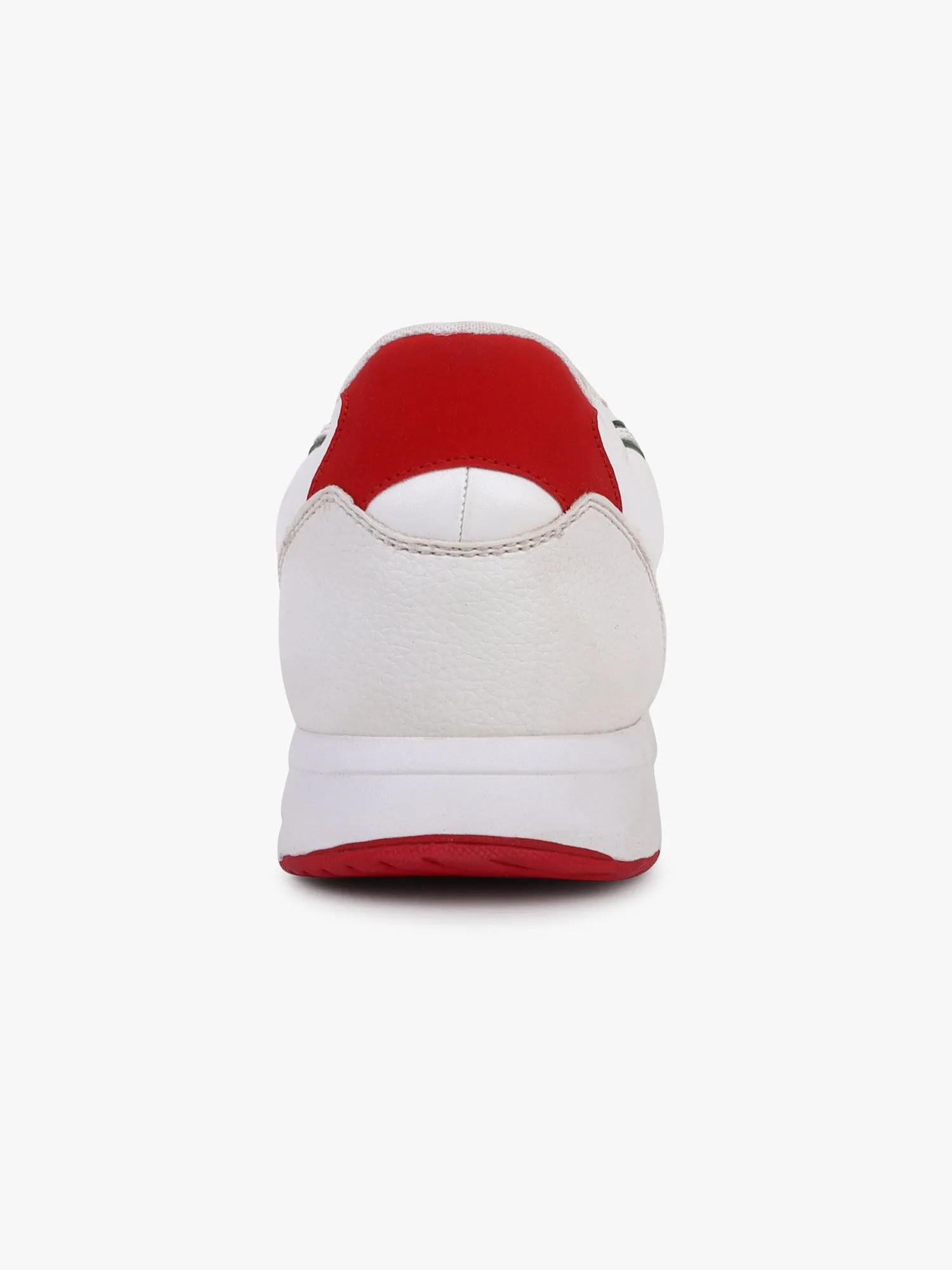 Men Lace-Up White Colorblock Casual Sneaker
