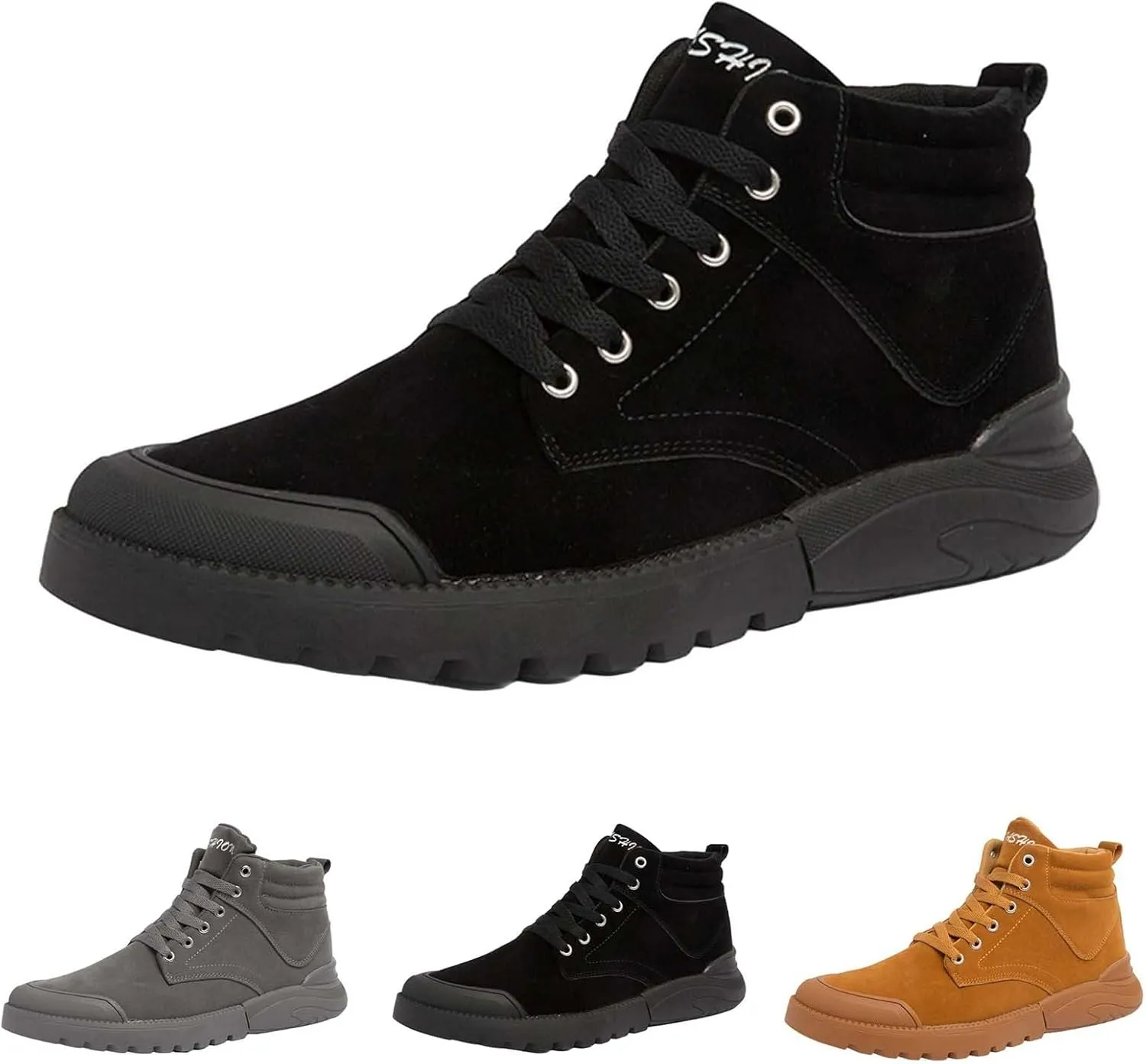 Men Work Boots Slip On Hiking Sneakers Shoes with Hook Loop Womens Working Shoes Food Service Waterproof Outdoor Work Botas Lightweight Hike Grounded Footwear