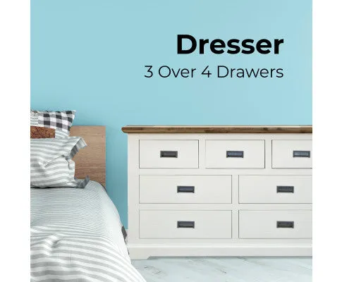 Orville Dresser 7 Chest of Drawers Solid Wood Storage Cabinet - Multi Color