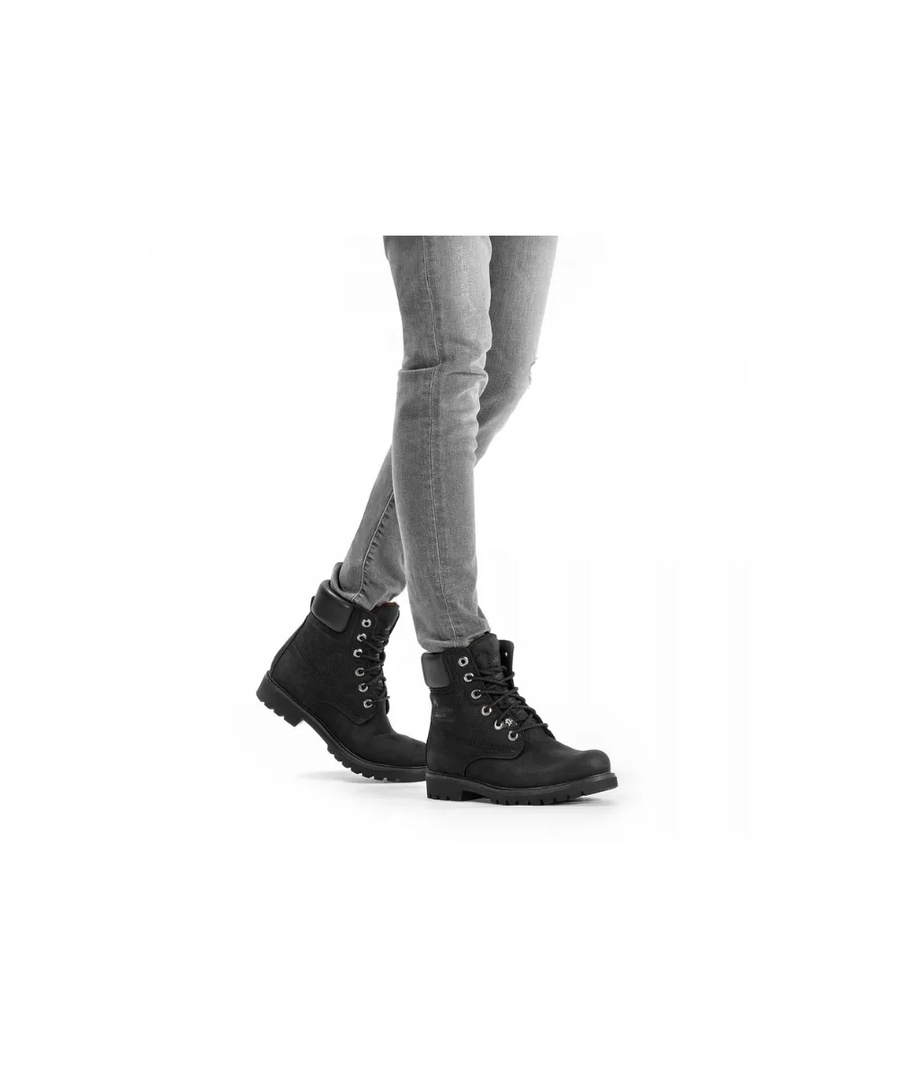 PANAMA JACK 03 B96 LEATHER ANKLE BOOTS WITH WARM LINING