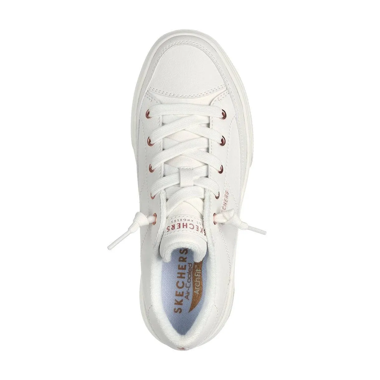 Skechers 177189 Arch Fit Arcade - On Ladies White Arch Support Slip On Trainers