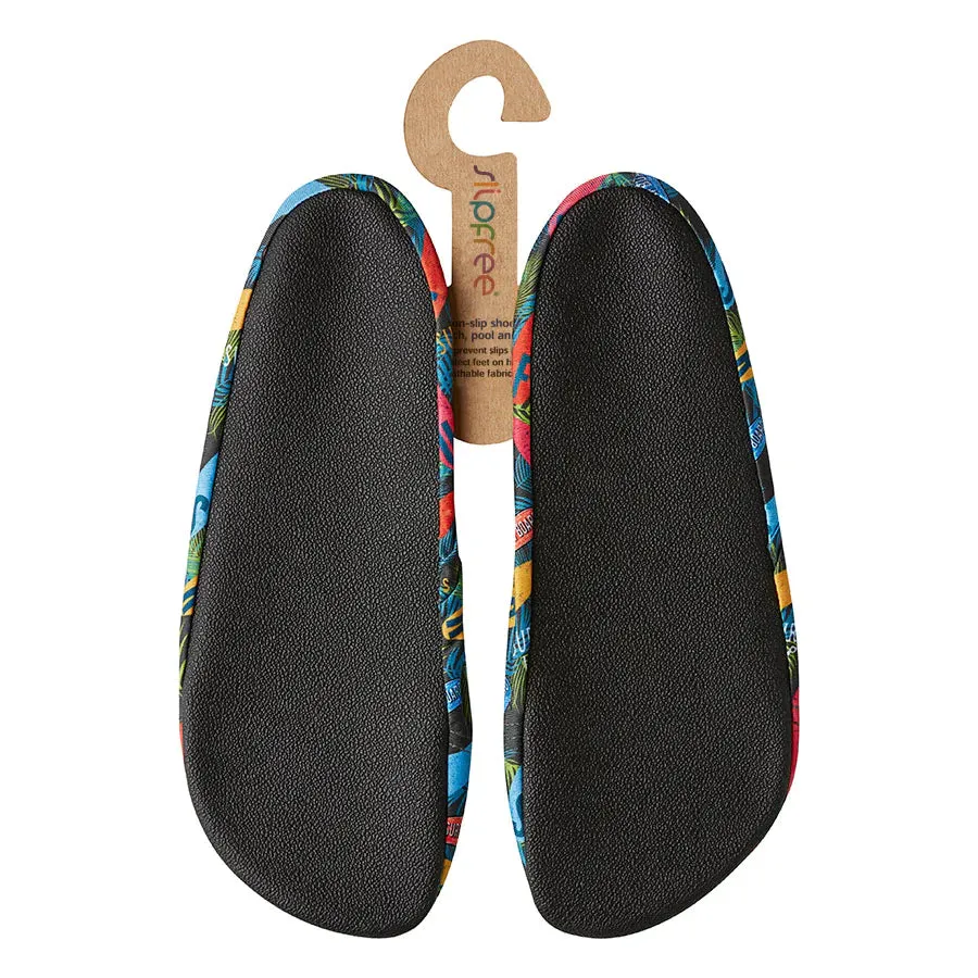 Slipfree Non-Slip Beach Shoes Mixer Grey Aqua Sock Sun Safe Grippy Soles