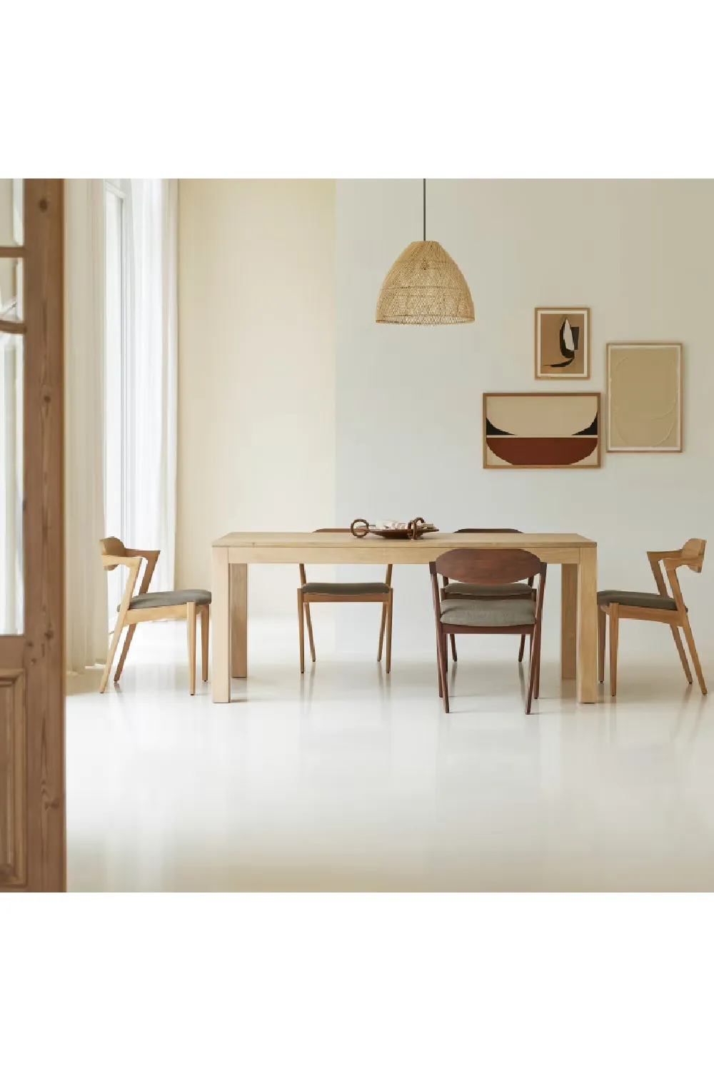 Solid Oak Extendable Table | Tikamoon Eden