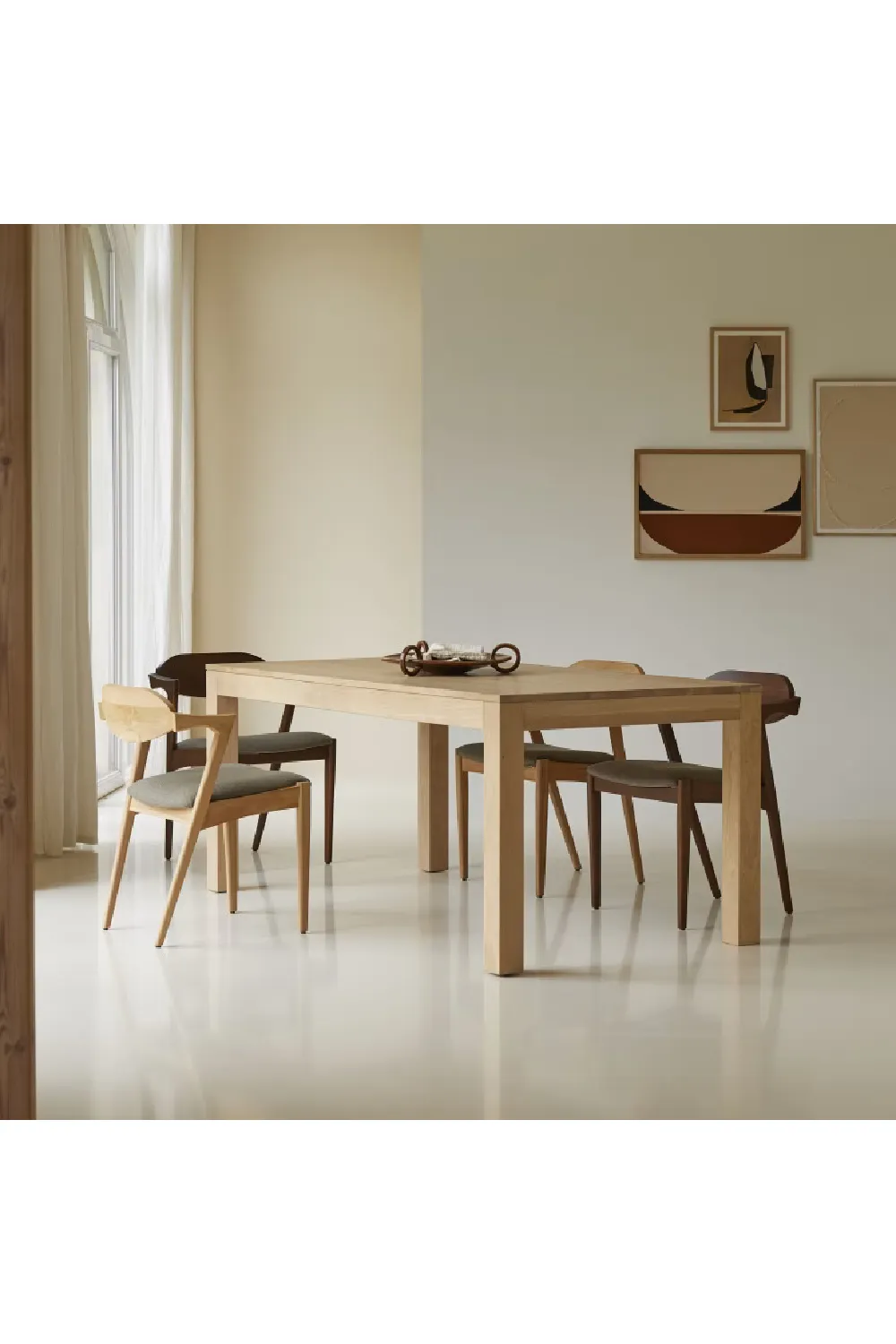 Solid Oak Extendable Table | Tikamoon Eden