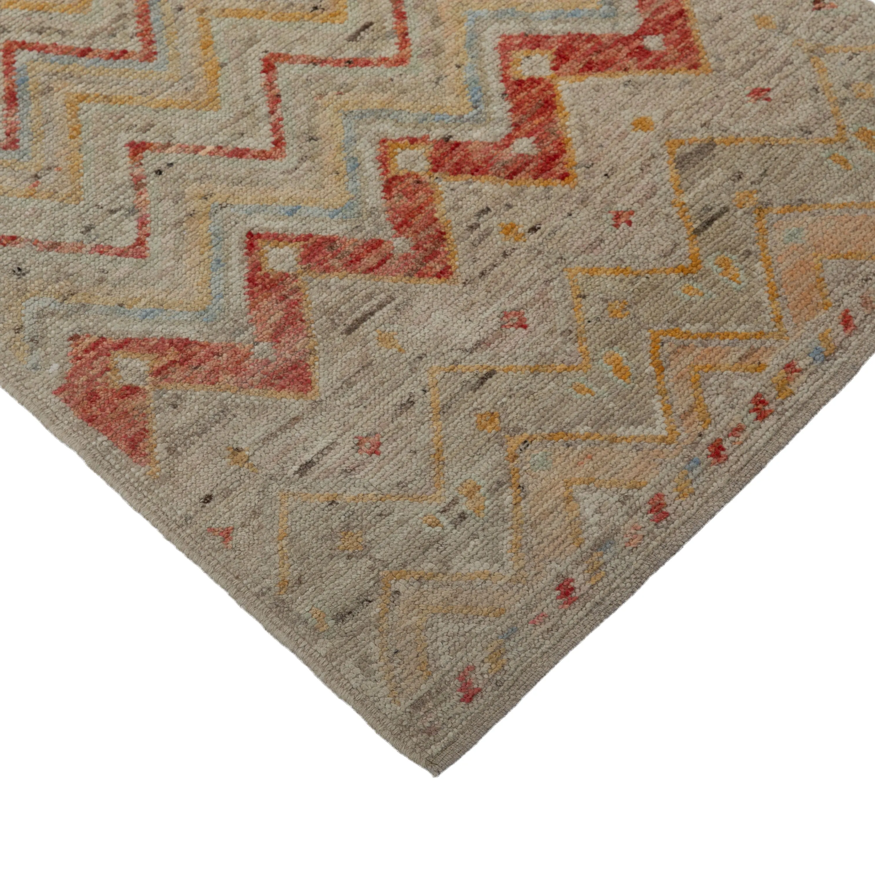 Zameen Chevron Transitional Wool Runner - 2'9" x 9'10"