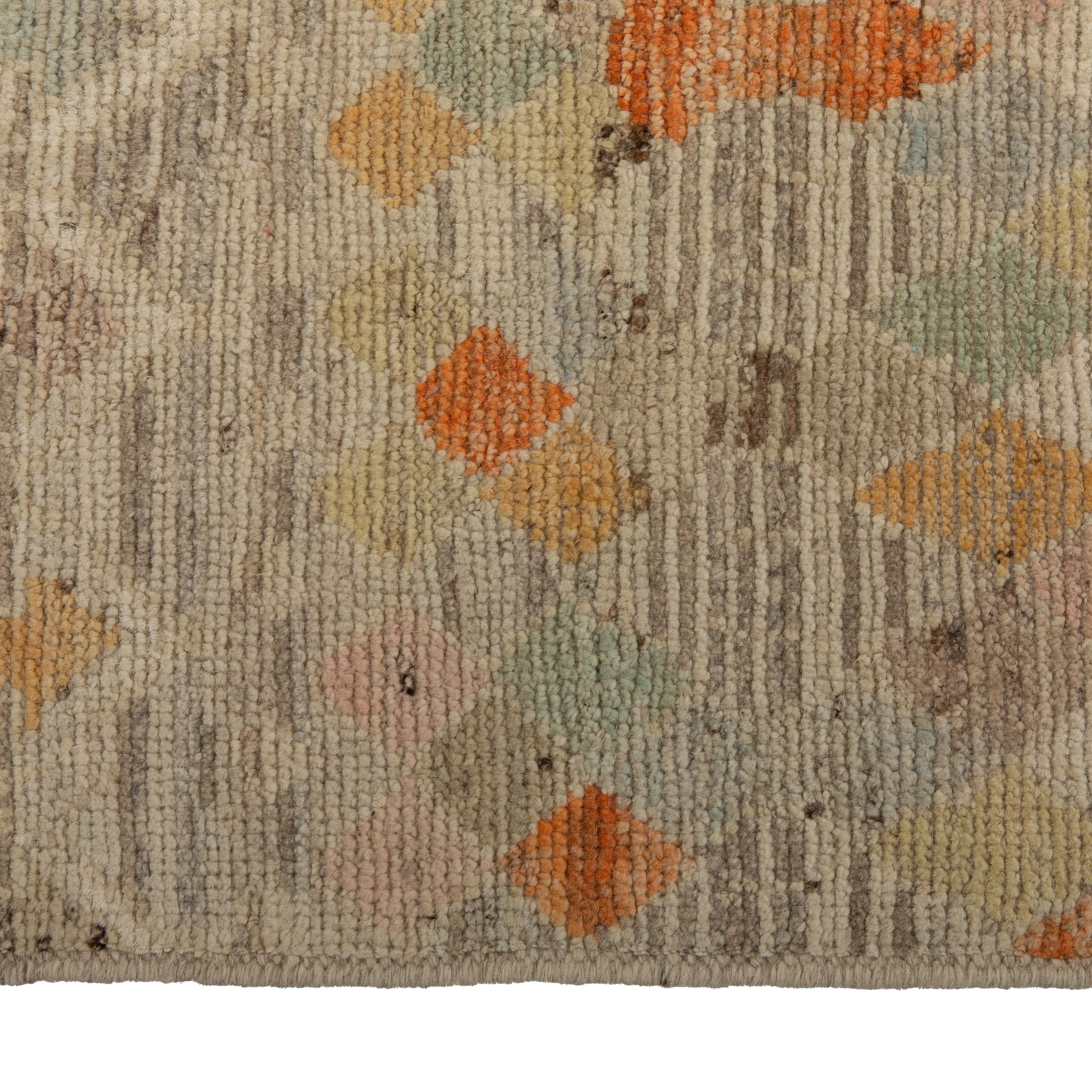 Zameen Patterned Modern Wool Rug - 3' x 12'10"